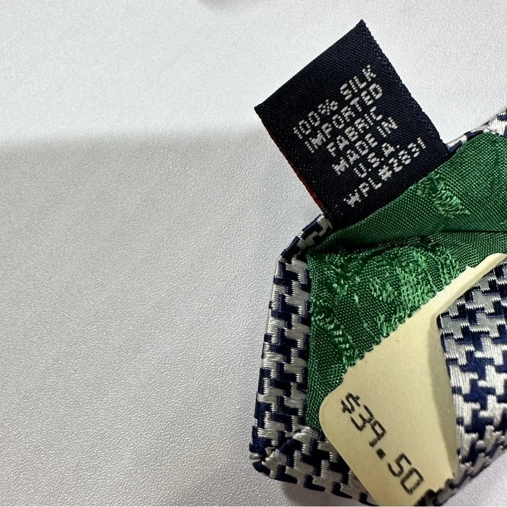 TOMMY HILFIGER Vintage Green and Blue Striped Tie